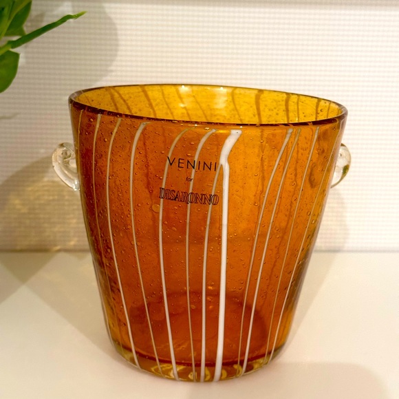 Venini Dining Murano Venini For Disarrono Amber Glass Ice Bucket